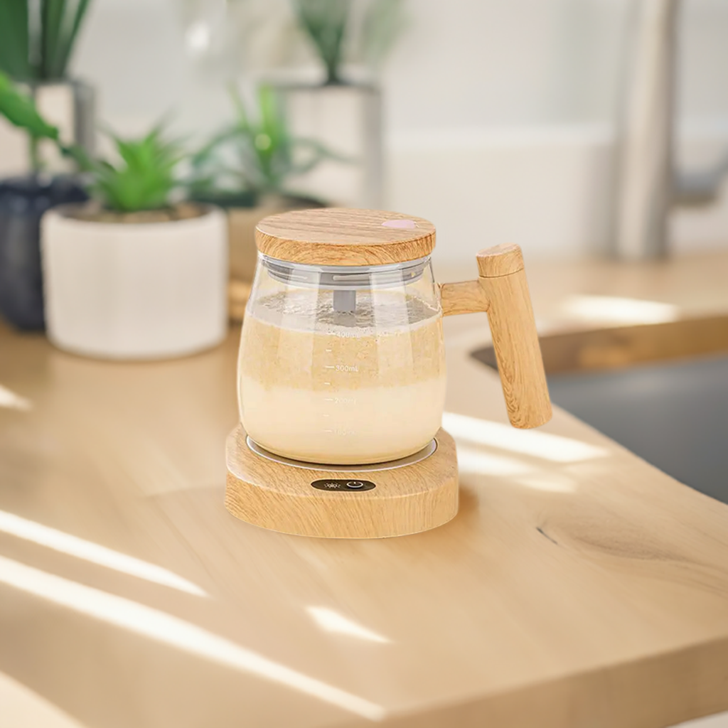 Self Stirring Coffee Mug with Handle 400Ml Electric Stirring Mug 7000Rpm High Speed Self Mixing Mug Glass Self Stirring Cup