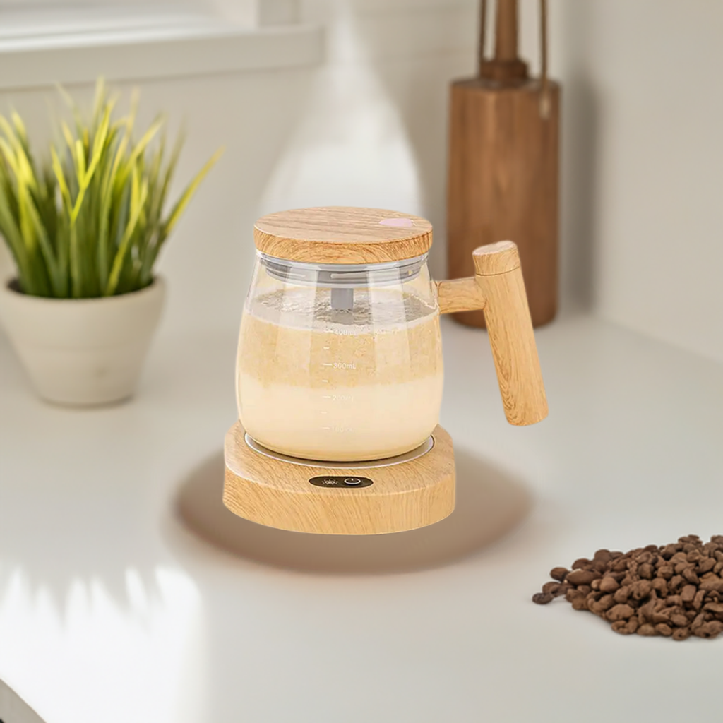 Self Stirring Coffee Mug with Handle 400Ml Electric Stirring Mug 7000Rpm High Speed Self Mixing Mug Glass Self Stirring Cup